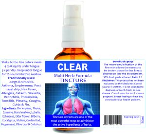Clear Multi Herb Formula Tincture